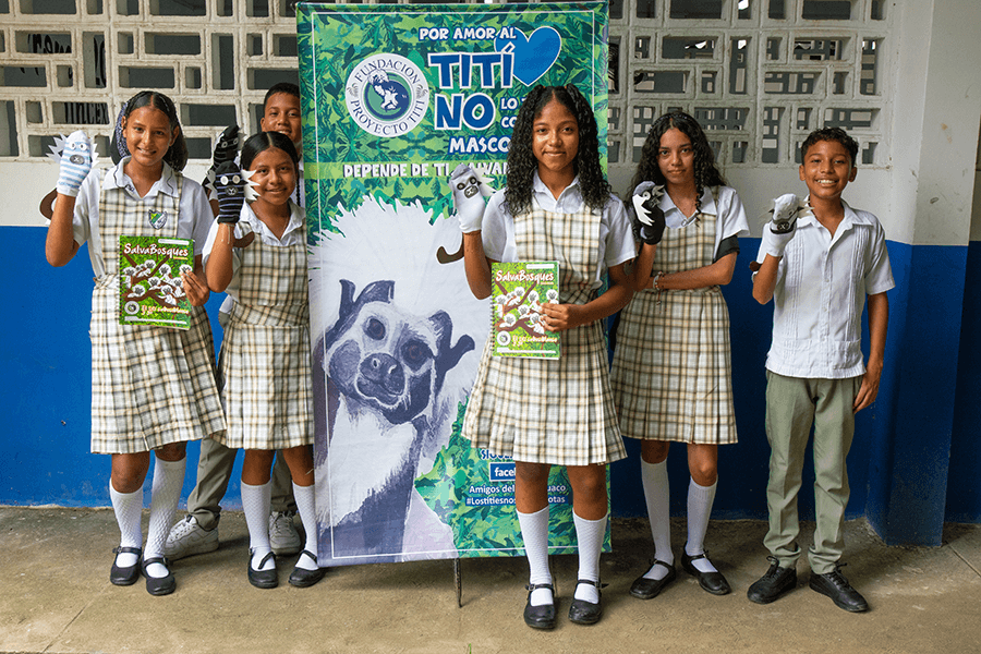 Cotton-top tamarin sock puppet FPT Michael Ryan Educacion